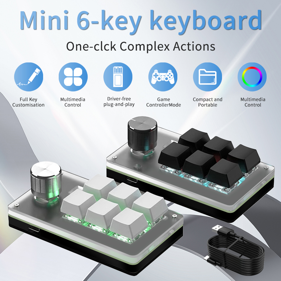 Elgato Stream Deck - 6 Keys 1 Knob RGB Programming