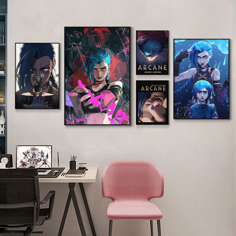 Esports Gaming Stocks - Arcane Jinx Close-Up Poster Unframed Canvas