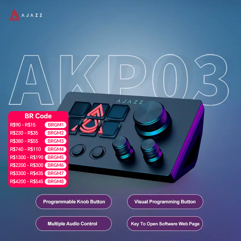 Elgato Stream Deck - AJAZZ AKP03E/AKP153E Desktop Controller Mini Keyboard