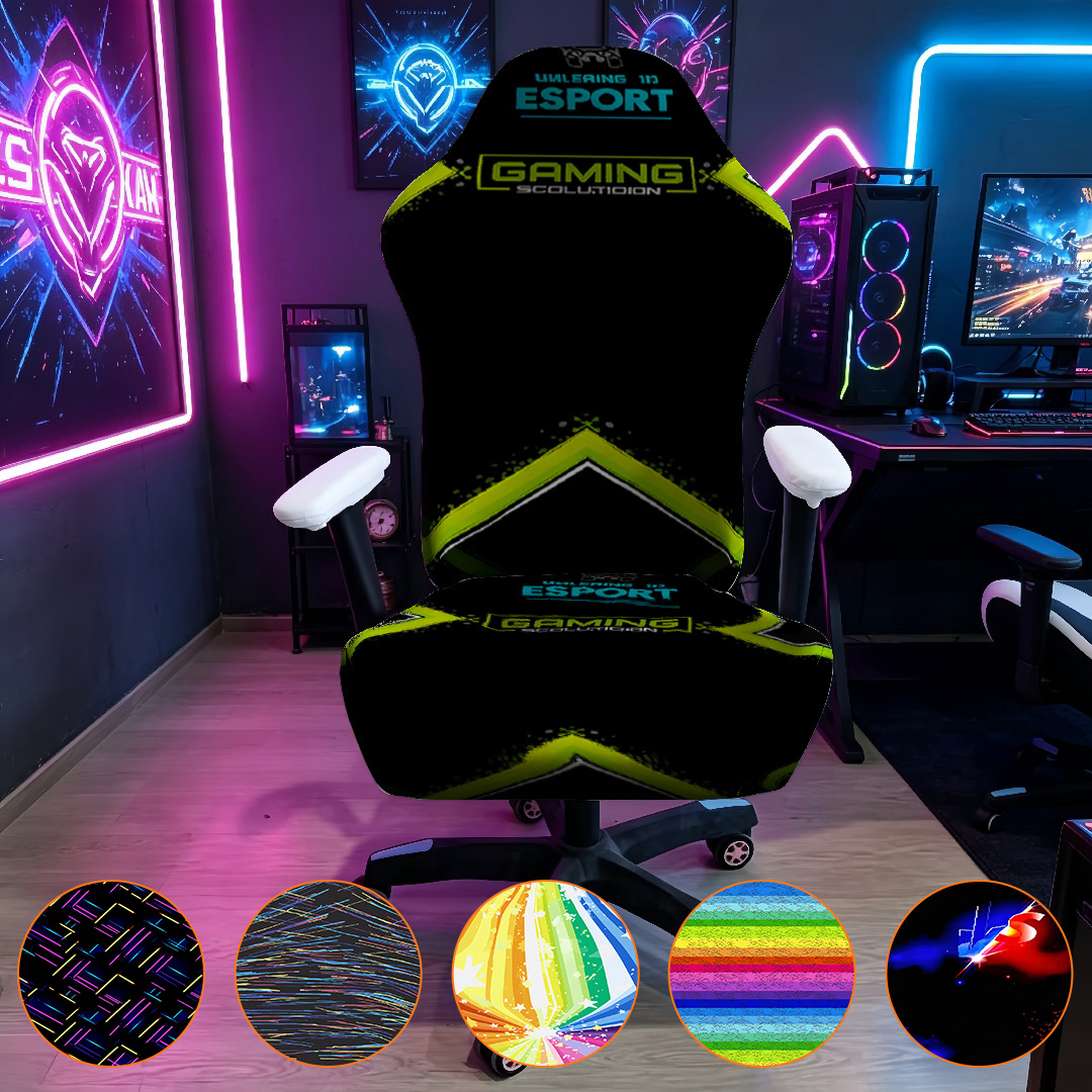 Esports Gaming Logo - High Stretch Gaming Chair Cover, Washable