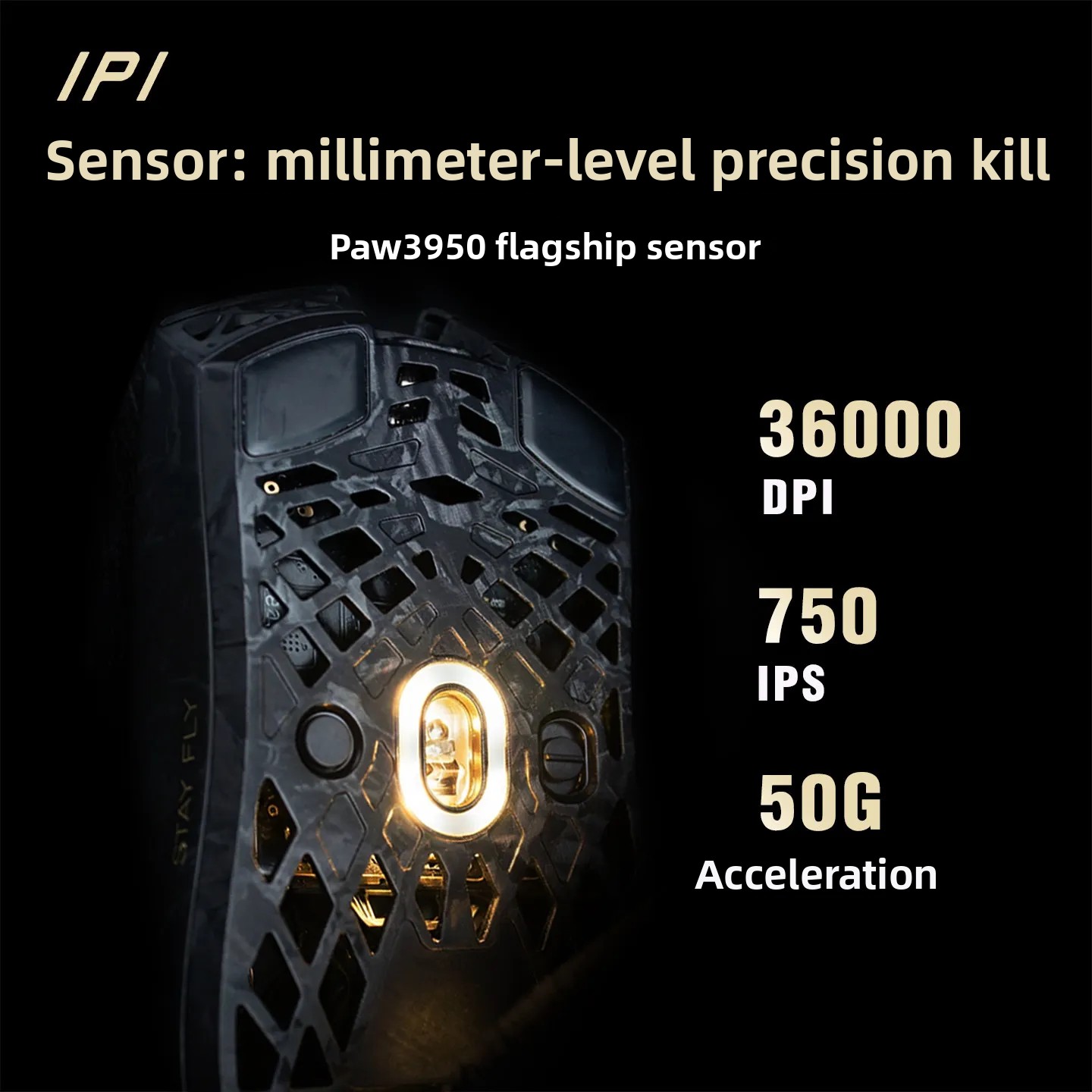IPI STAY FLY Mouse Dual 8K PAW - Esports Gaming Mouse Wireless 评论和价格