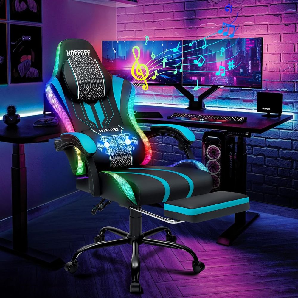 Gaming Chair with LED Lights S - Rgb Gaming Chair 评论和价格