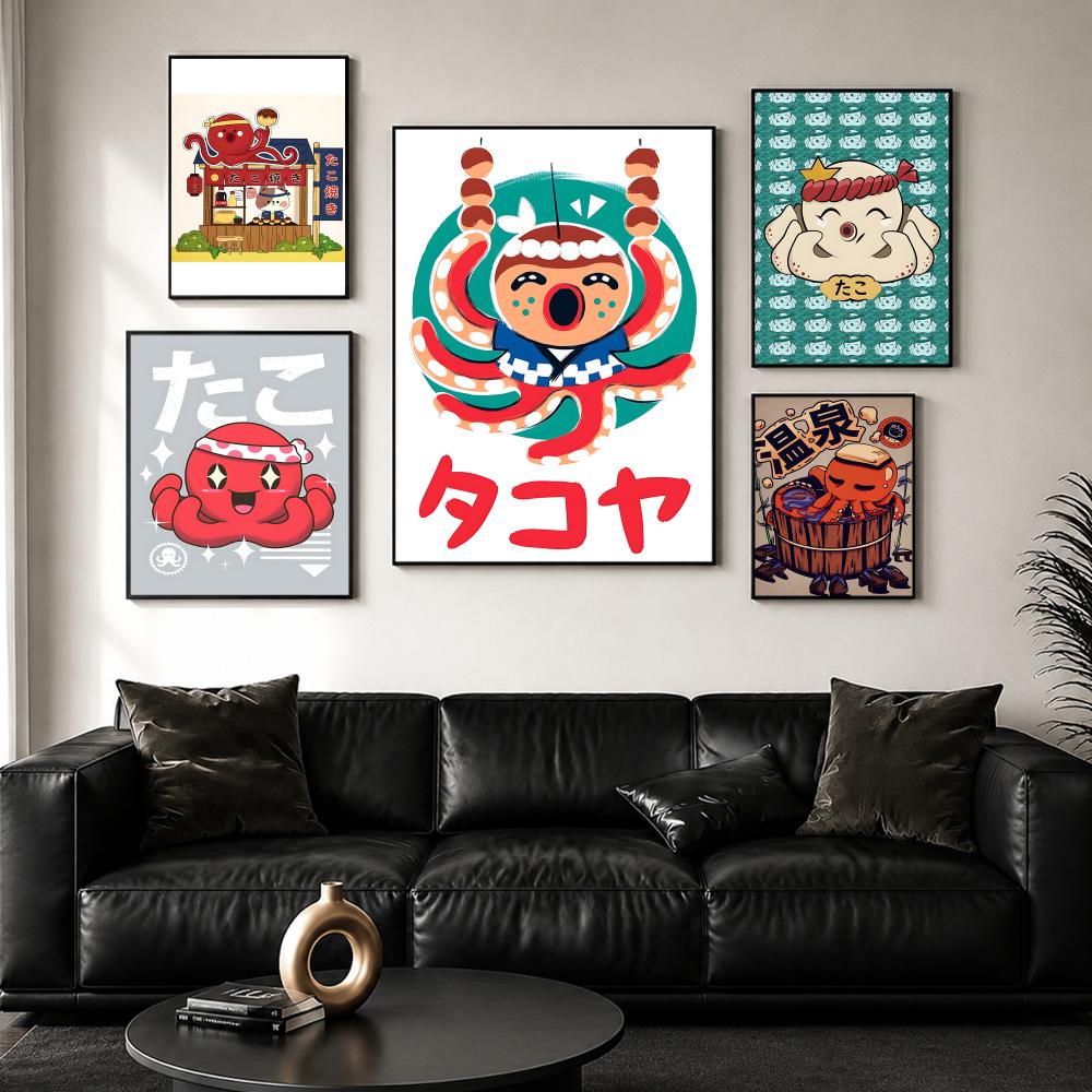 Cute Takoyaki Poster Wall Post - Esports Gaming Poster 评论和价格