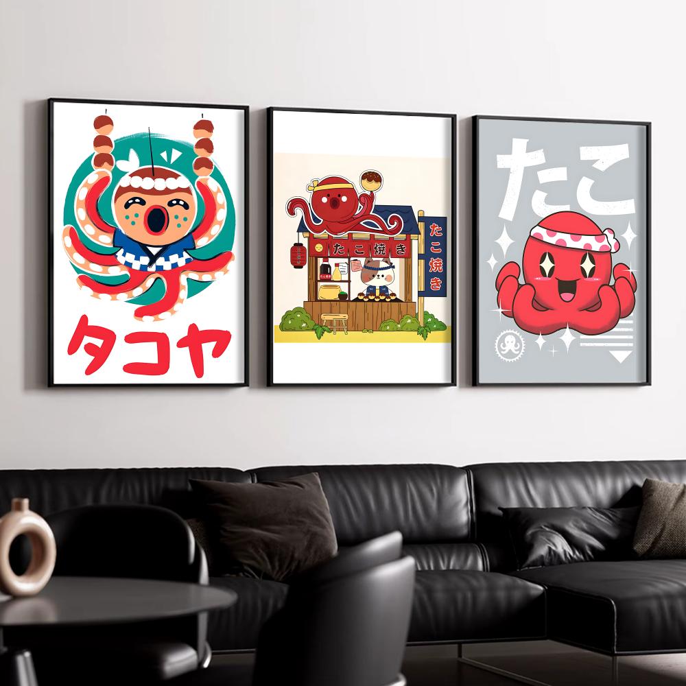 Cute Takoyaki Poster Wall Post - Esports Gaming Poster 评论和价格