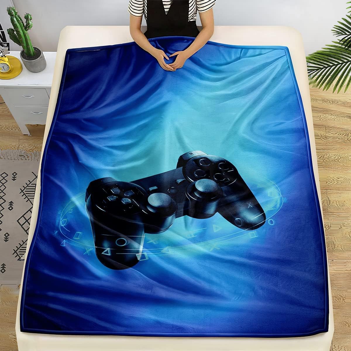 Gaming Logo Fleece Throw Blank - Esports Gaming Logo 评论和价格