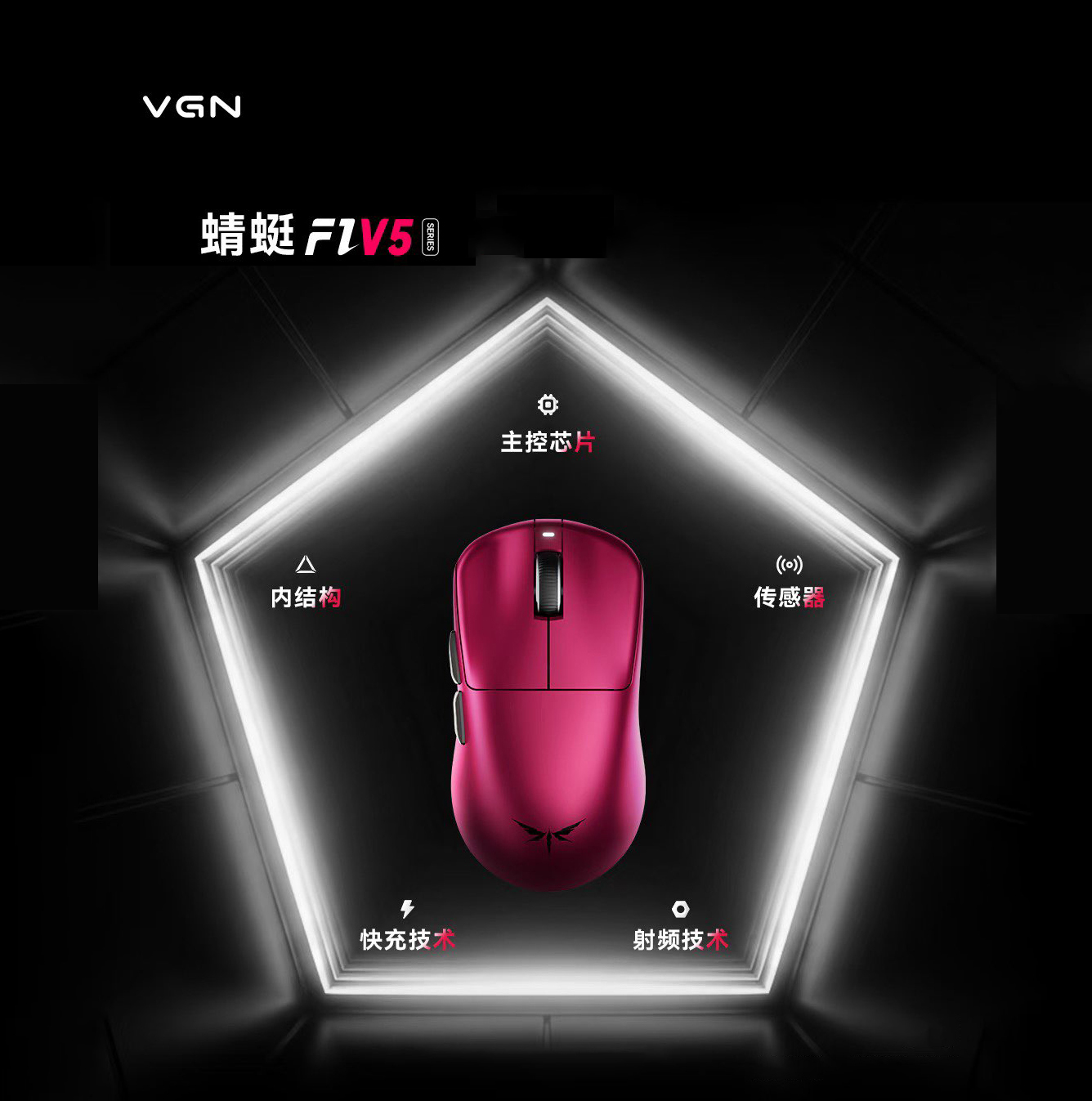 VGN Dragonfly F1 V5 Lightweigh - Esports Gaming Mouse Wireless 评论和价格