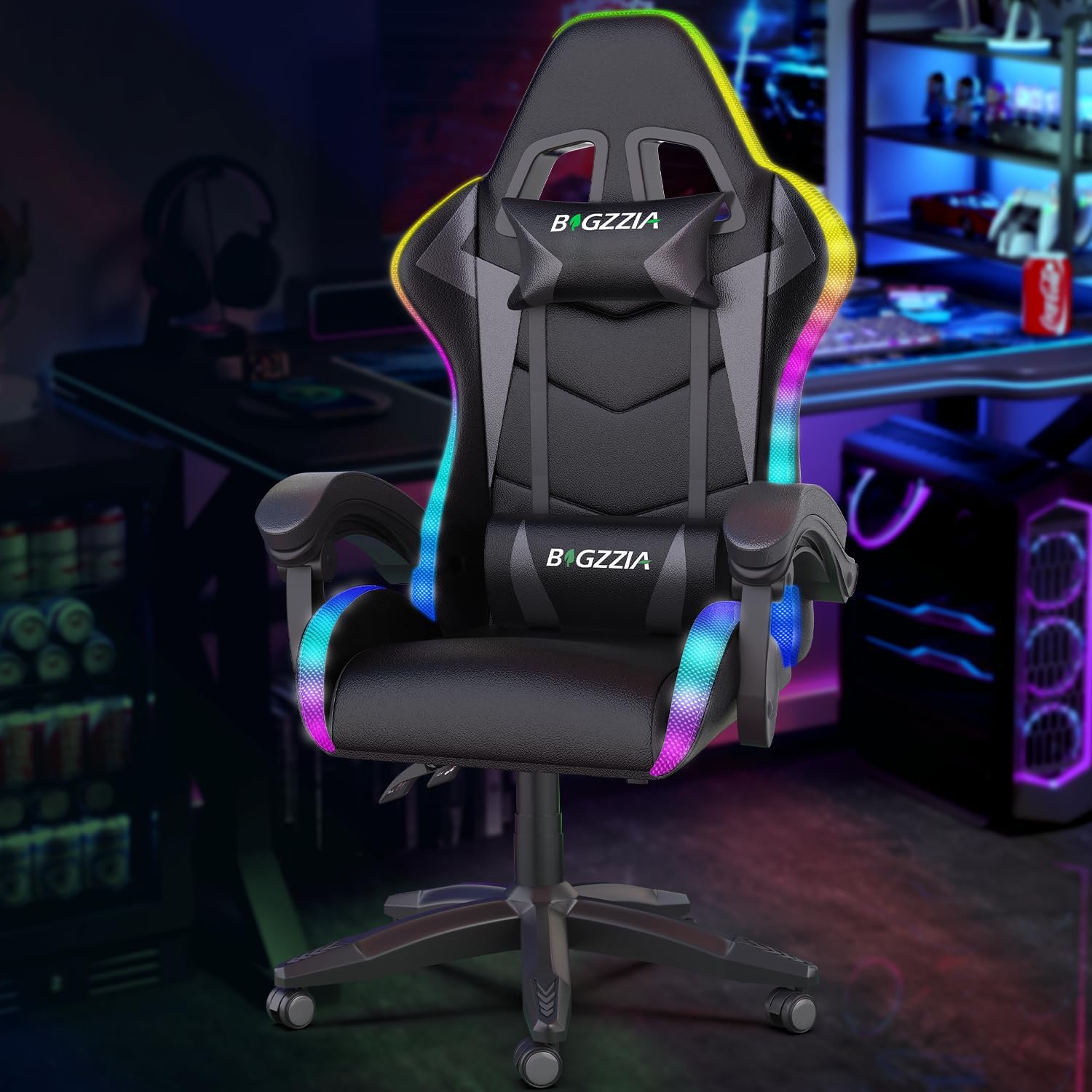 Gaming Chair with RGB LED Ligh - Rgb Gaming Chair 评论和价格