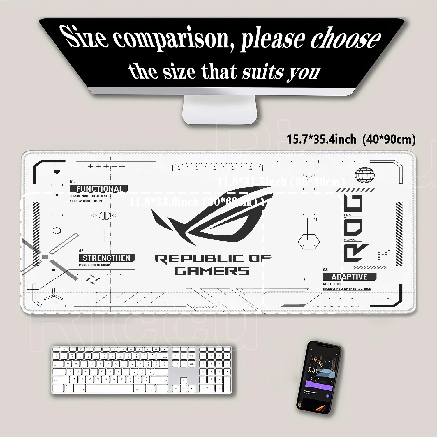 R-ROG Large Gaming Mouse Pad A - Esports Gaming Stocks 评论和价格