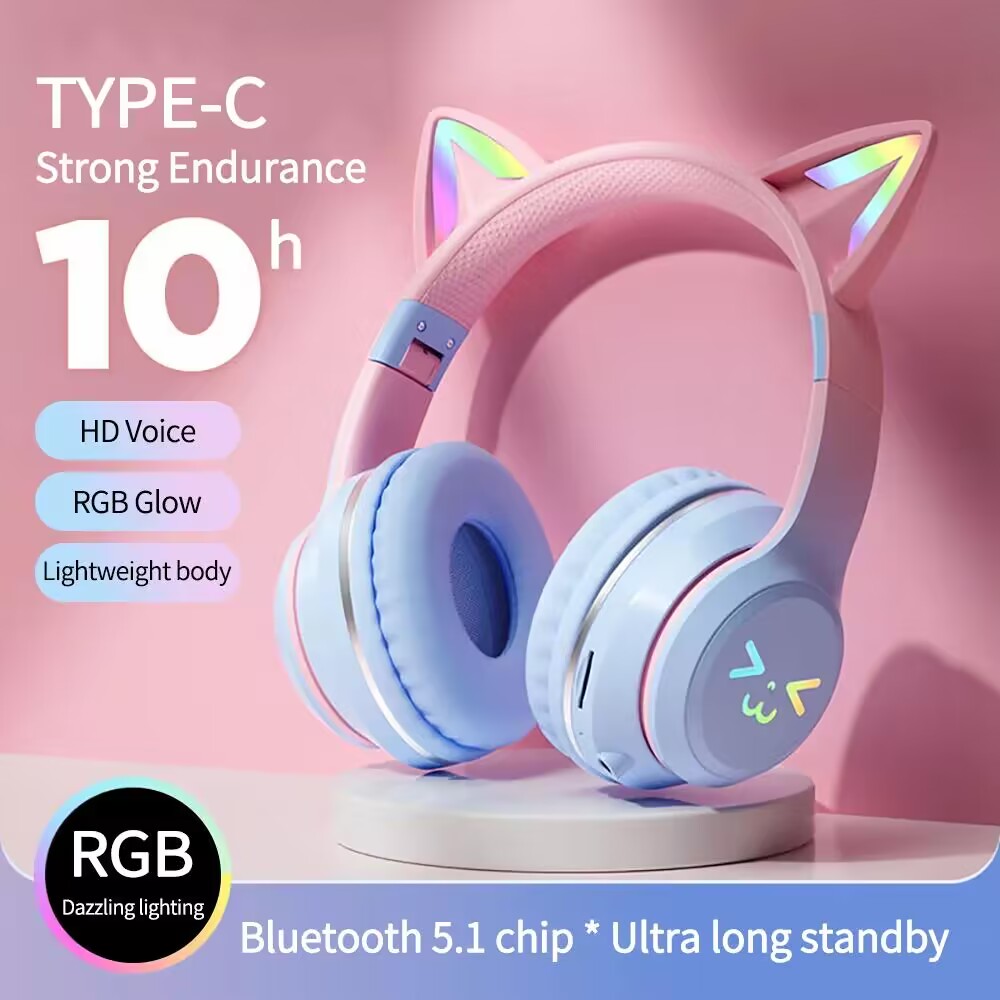 RGB Glow Earphones Wireless Ea - Esports Gaming Headphones 评论和价格