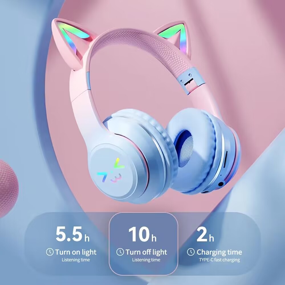 RGB Glow Earphones Wireless Ea - Esports Gaming Headphones 评论和价格