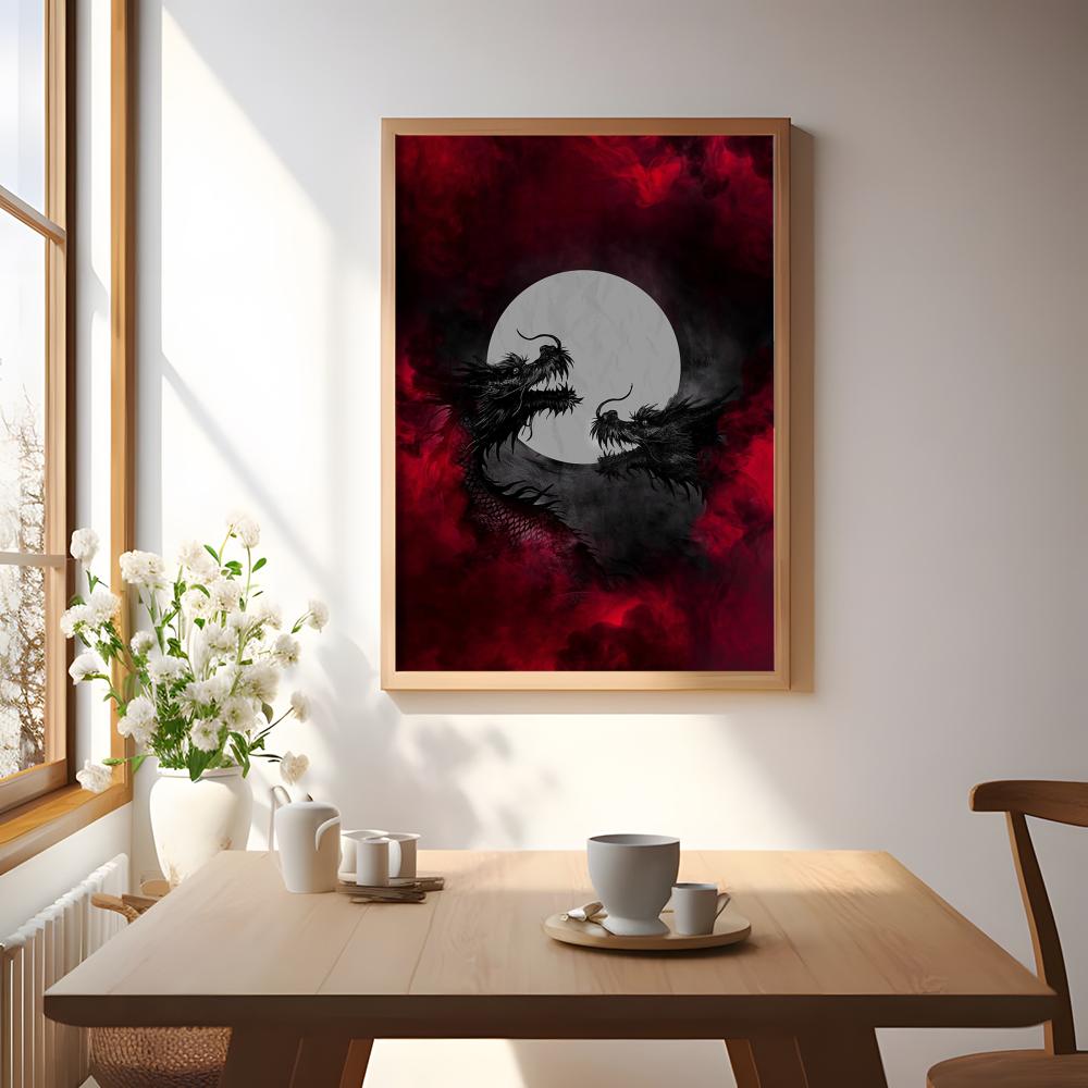 Black Dragon Poster Waterproof - Esports Gaming Poster 评论和价格