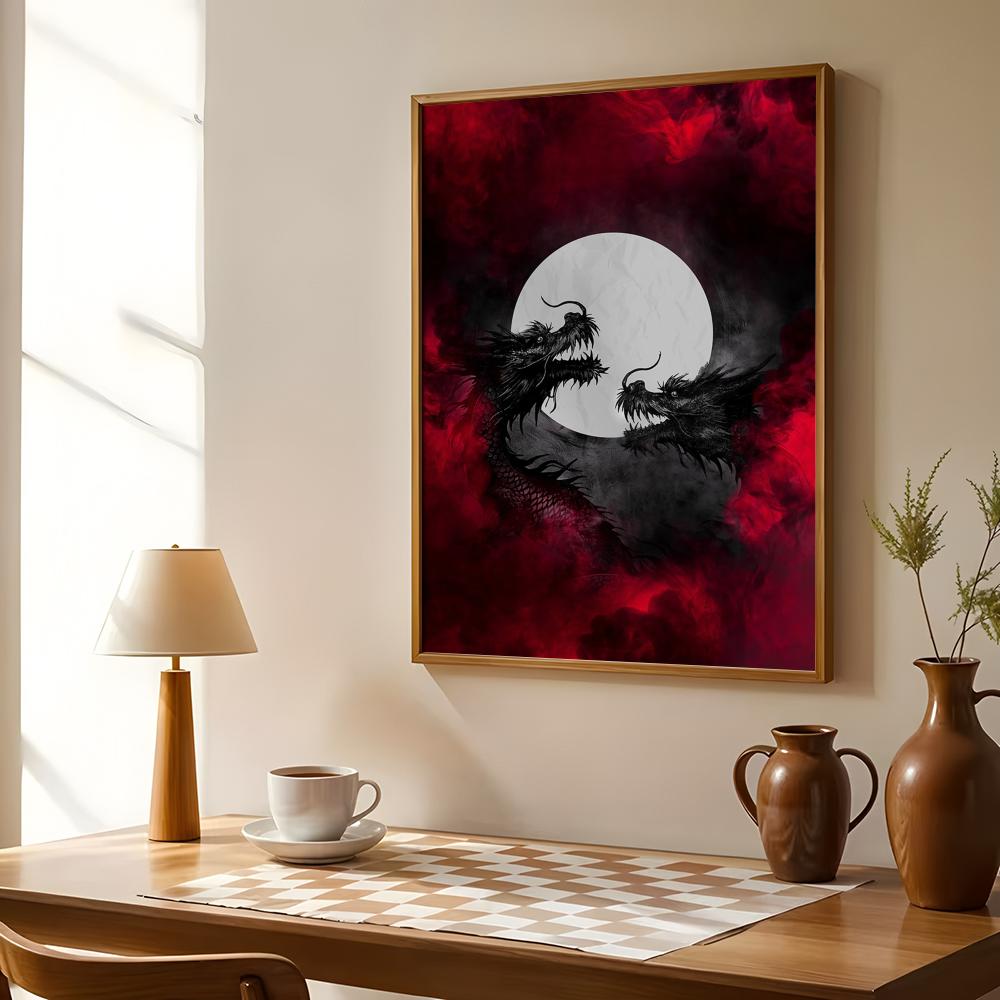 Black Dragon Poster Waterproof - Esports Gaming Poster 评论和价格