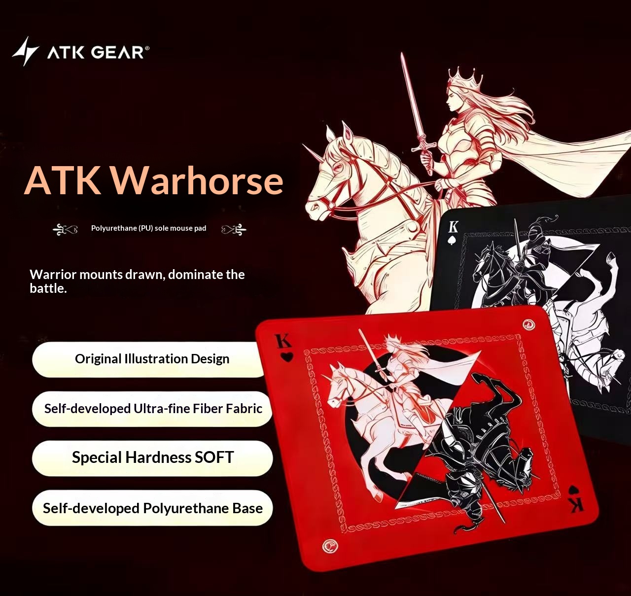 Genuine ATK Warhorse Battle Ri - Esports Gaming Mouse Pad 评论和价格