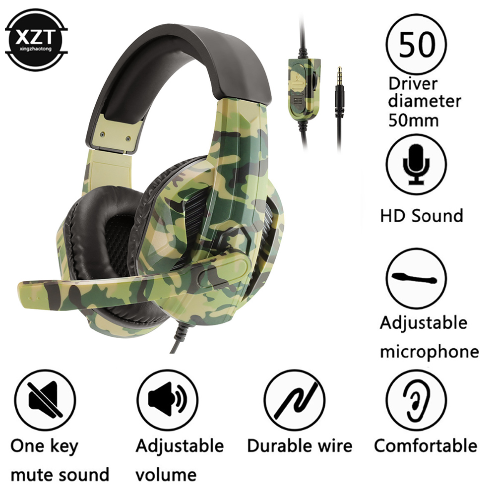 Camouflage Gaming Headset 3.5m - Esports Gaming Headphones 评论和价格